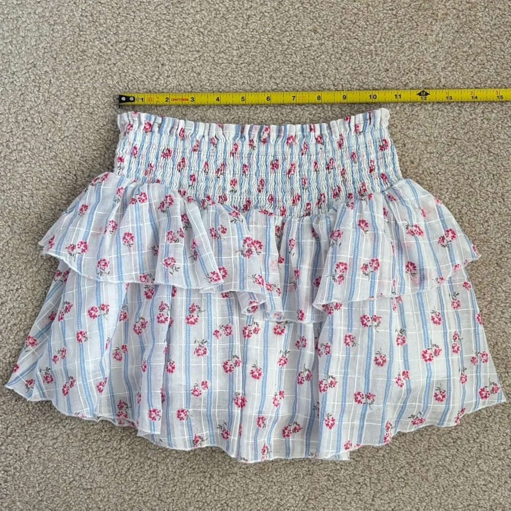 KatieJ NYC Girls' Marlee Smocked Floral Puff Sleeve Top & Brooke Skirt, size L